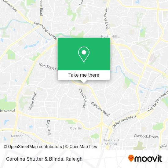 Carolina Shutter & Blinds map