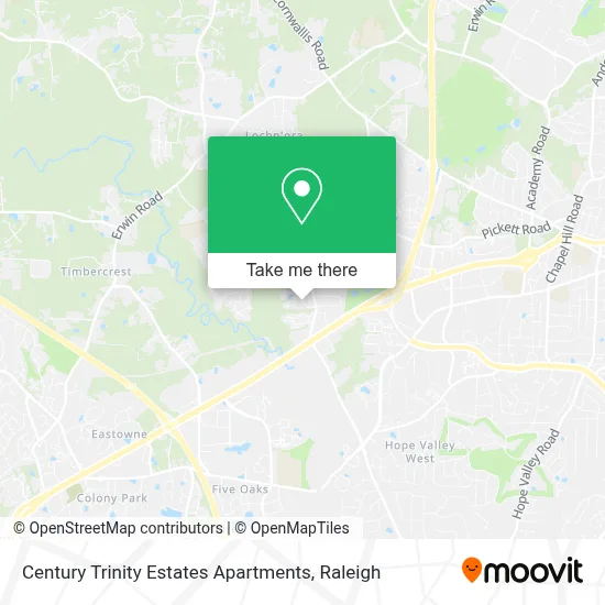 Century Trinity Estates Apartments map