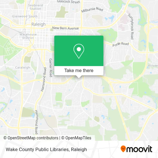 Wake County Public Libraries map