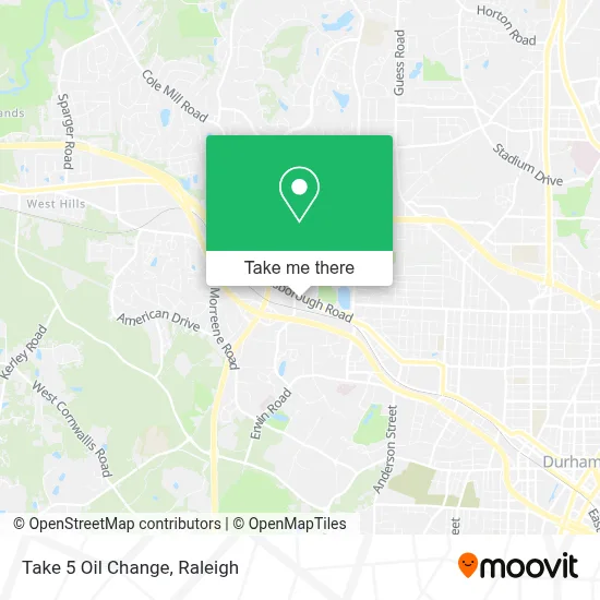 Take 5 Oil Change map