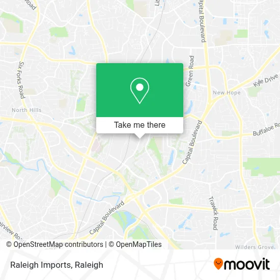 Raleigh Imports map