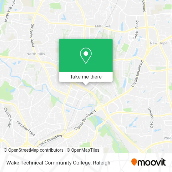 Wake Technical Community College map