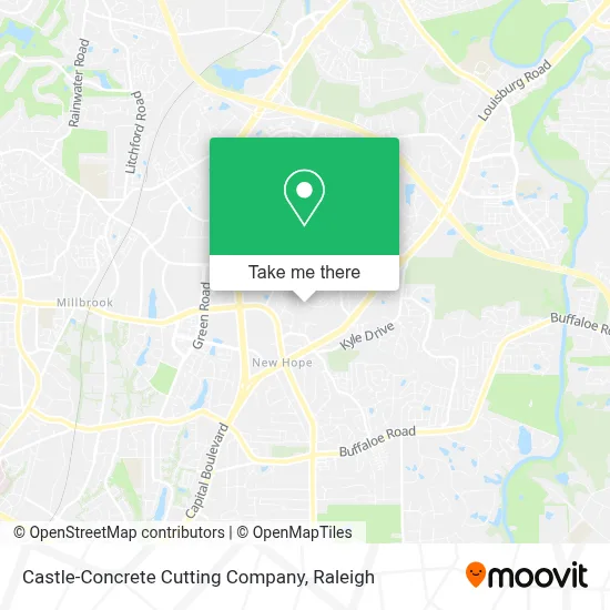 Castle-Concrete Cutting Company map