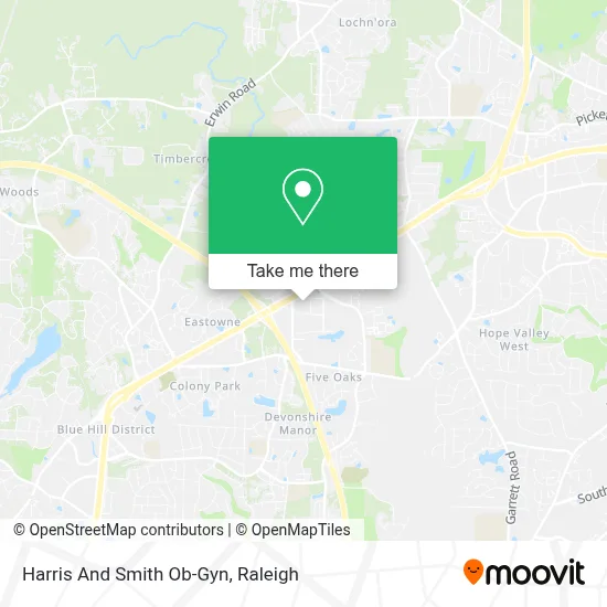 Harris And Smith Ob-Gyn map