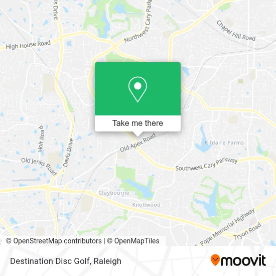 Destination Disc Golf map