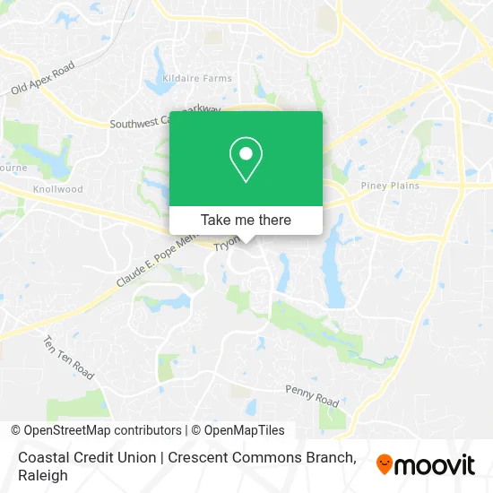 Coastal Credit Union | Crescent Commons Branch map
