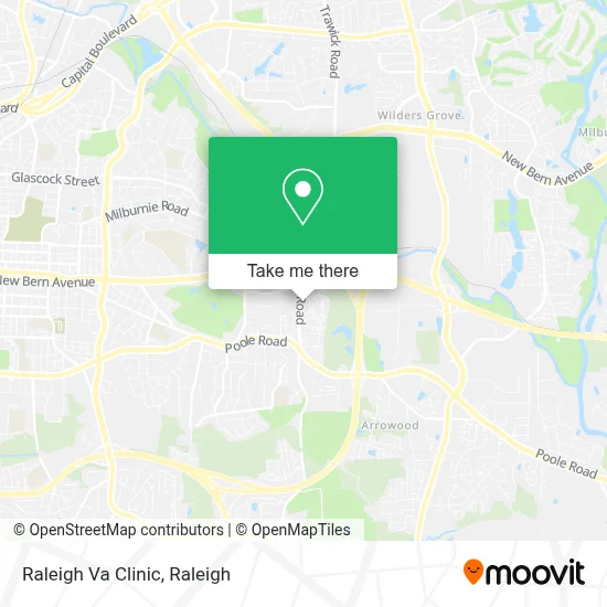 Raleigh Va Clinic map
