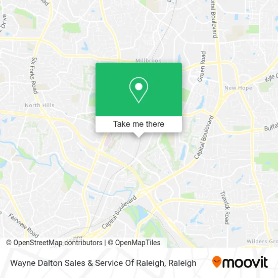 Wayne Dalton Sales & Service Of Raleigh map