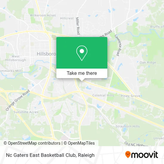 Nc Gaters East Basketball Club map