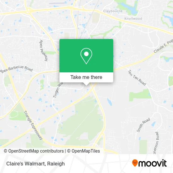 Claire's Walmart map