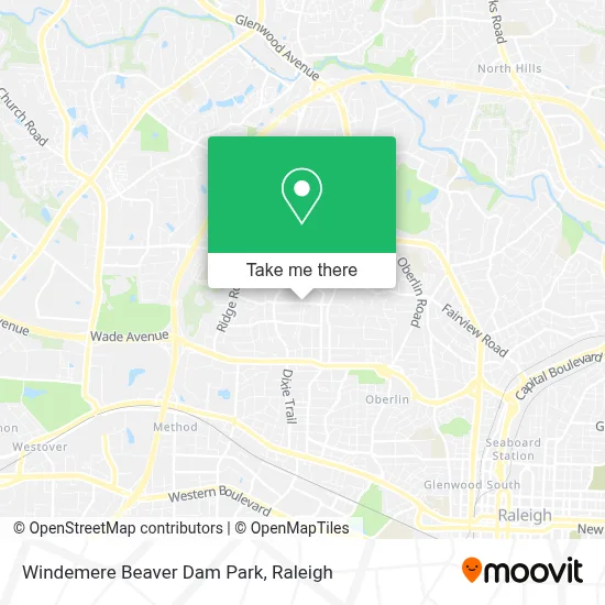 Windemere Beaver Dam Park map