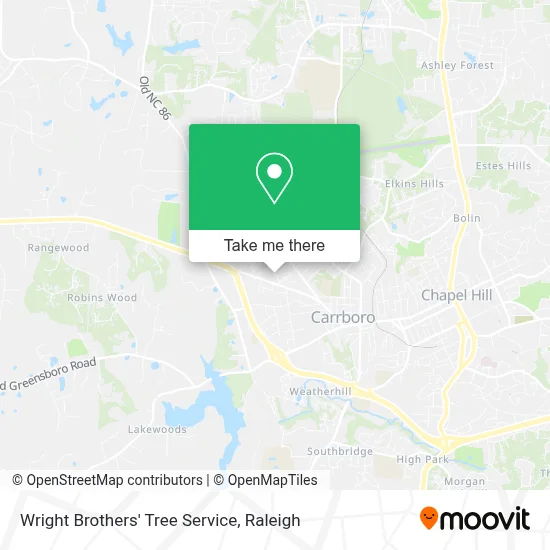 Wright Brothers' Tree Service map