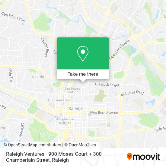 Raleigh Ventures - 900 Moses Court + 300 Chamberlain Street map