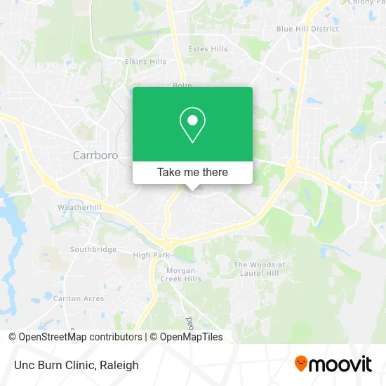 Unc Burn Clinic map