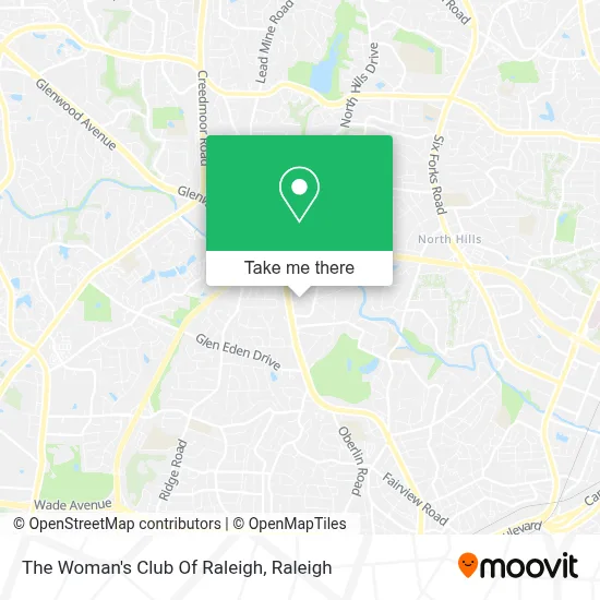 The Woman's Club Of Raleigh map