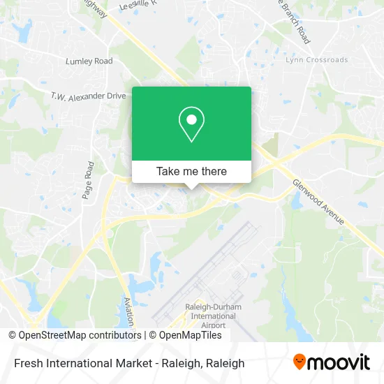 Fresh International Market - Raleigh map