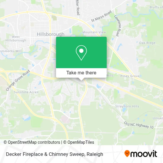 Decker Fireplace & Chimney Sweep map