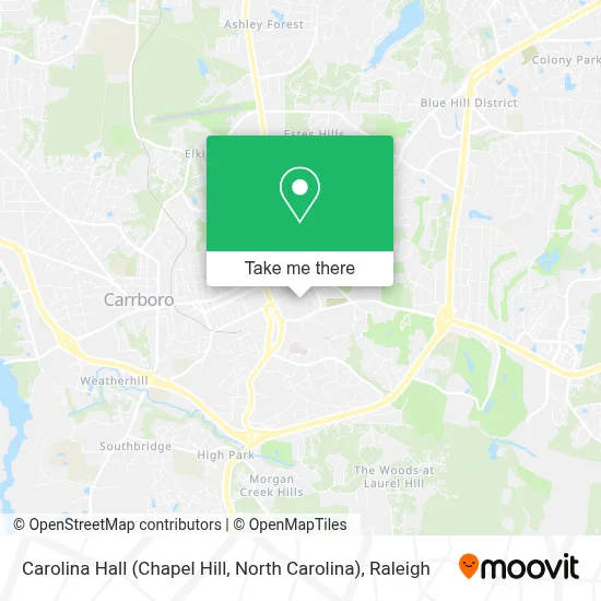 Carolina Hall (Chapel Hill, North Carolina) map