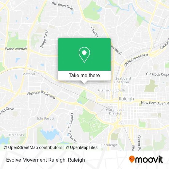 Evolve Movement Raleigh map