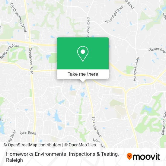 Homeworks Environmental Inspections & Testing map