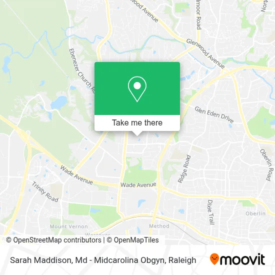 Sarah Maddison, Md - Midcarolina Obgyn map