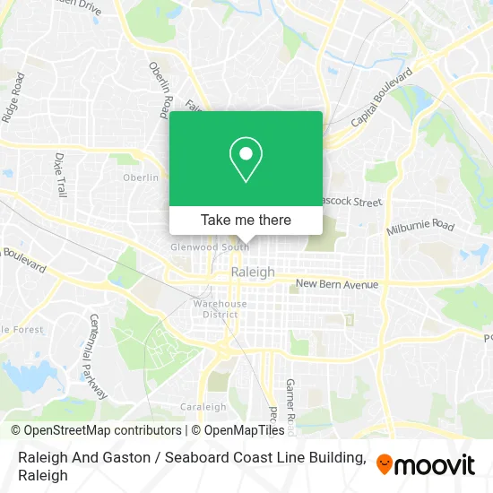 Raleigh And Gaston / Seaboard Coast Line Building map