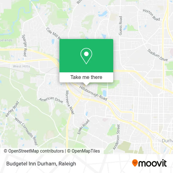 Budgetel Inn Durham map