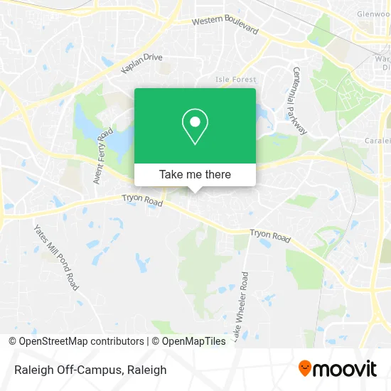 Raleigh Off-Campus map
