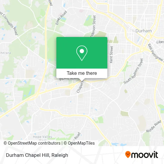 Durham Chapel Hill map