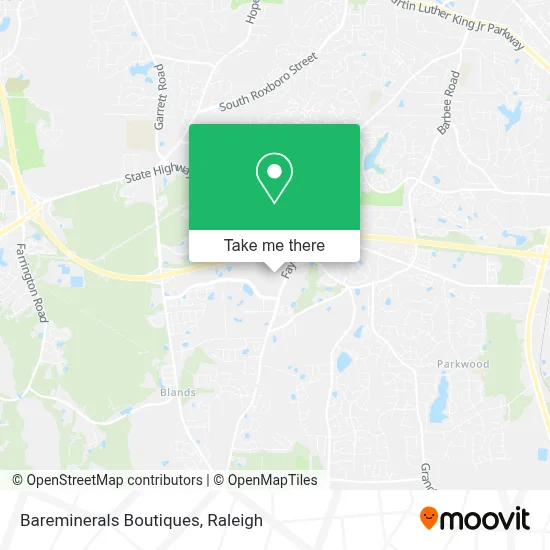 Bareminerals Boutiques map