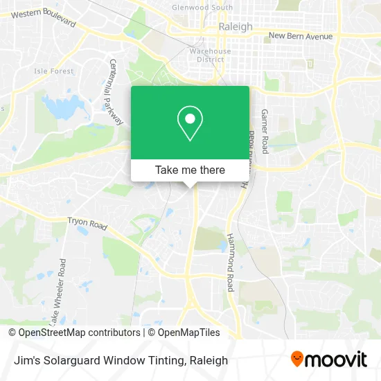 Jim's Solarguard Window Tinting map