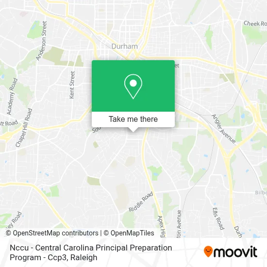 Nccu - Central Carolina Principal Preparation Program - Ccp3 map