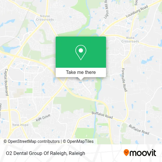O2 Dental Group Of Raleigh map