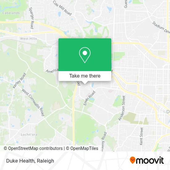 Duke Health map