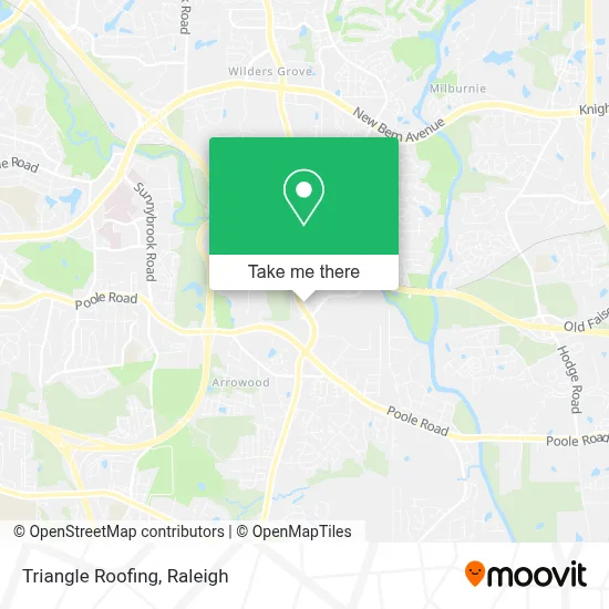 Triangle Roofing map