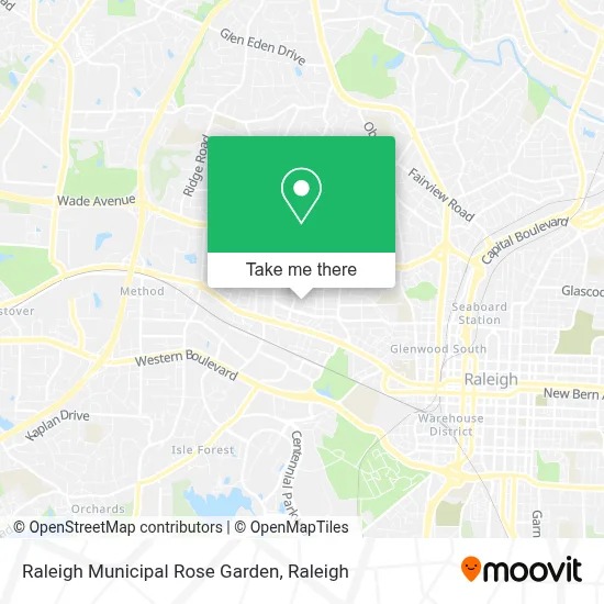 Raleigh Municipal Rose Garden map