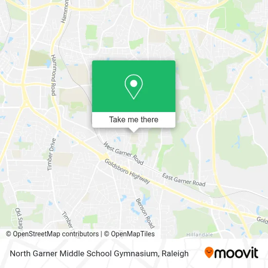 North Garner Middle School Gymnasium map