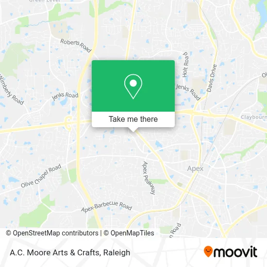A.C. Moore Arts & Crafts map