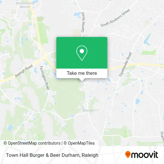 Town Hall Burger & Beer Durham map