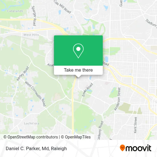Daniel C. Parker, Md map