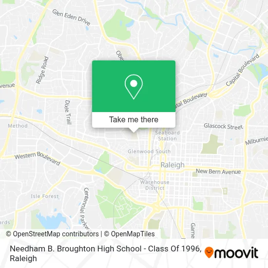 Needham B. Broughton High School - Class Of 1996 map
