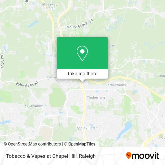 Tobacco & Vapes at Chapel Hill map