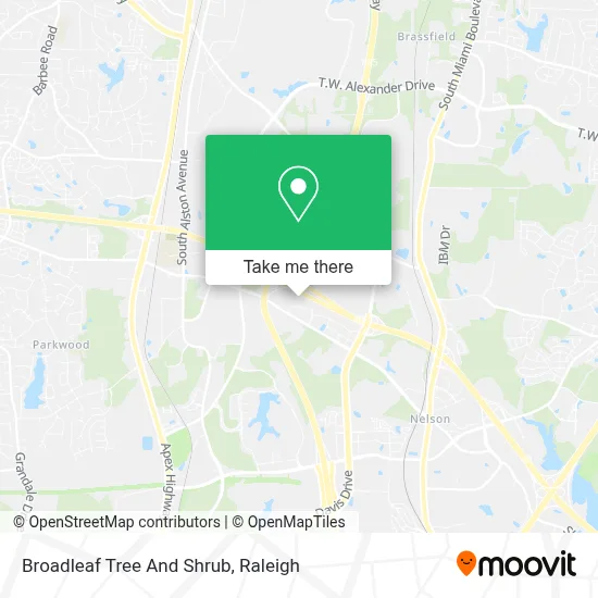Broadleaf Tree And Shrub map