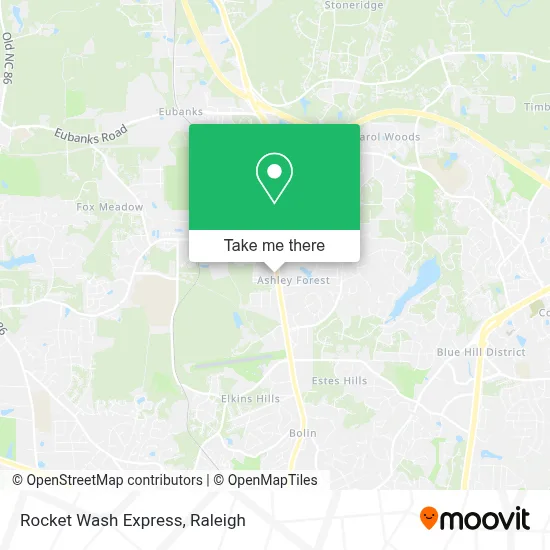 Rocket Wash Express map