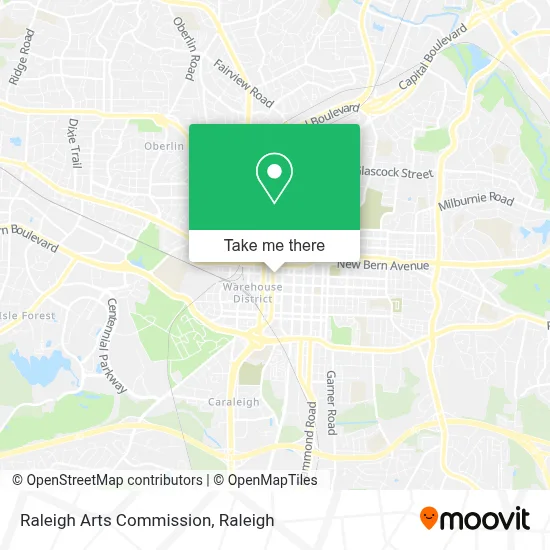Raleigh Arts Commission map