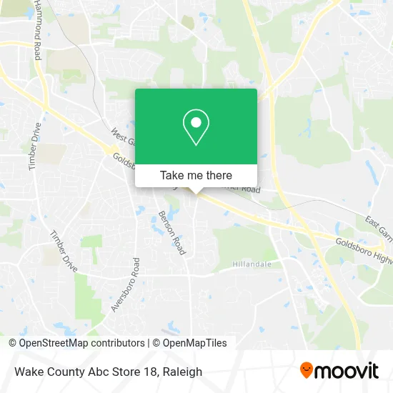 Wake County Abc Store 18 map