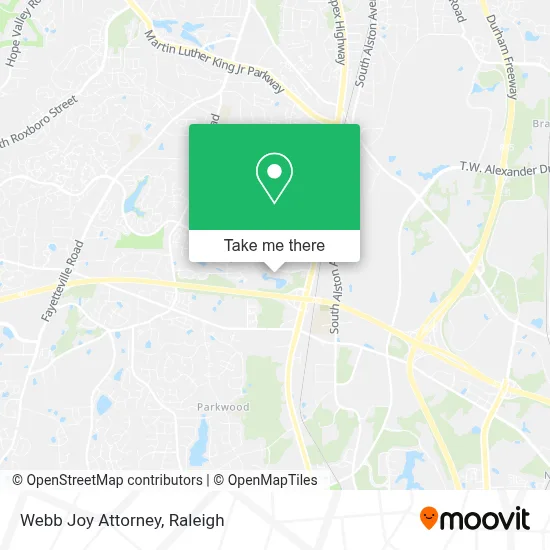 Webb Joy Attorney map