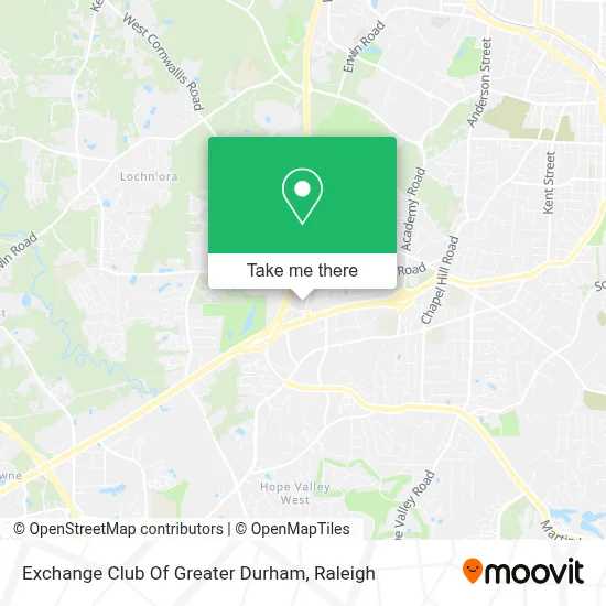 Exchange Club Of Greater Durham map