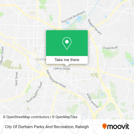 City Of Durham Parks And Recreation map