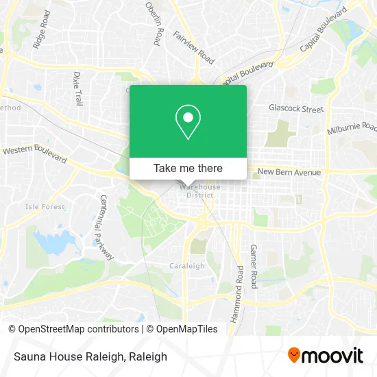 Sauna House Raleigh map